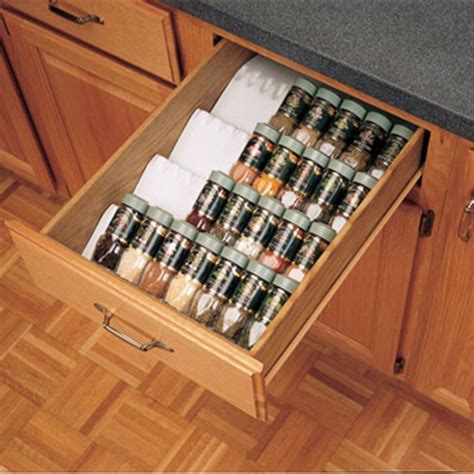 Kitchen Drawer Organizer Spice Tray Insert Rev A Shelf St50 Series