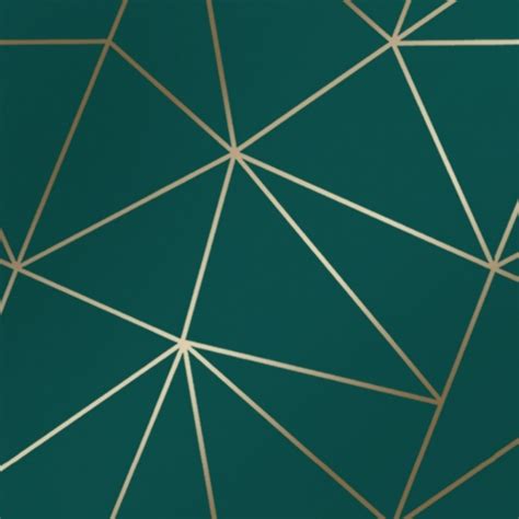 Zara Shimmer Metallic Geometric Wallpaper Emerald Gold I Love Wallpaper