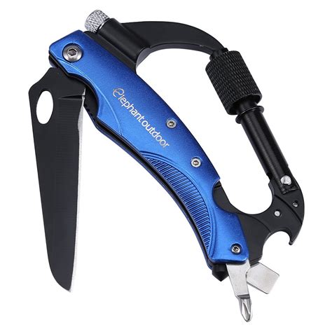 Multitool Knife Updated Carabiner Keychain Clip Camping Survival Gear