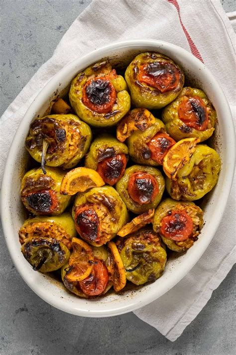 Biber Dolmasi Turkish Stuffed Peppers Give Recipe Recipe