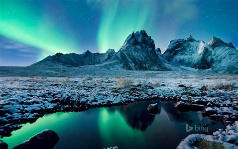 Aurora Borealis Yukon Canada 2016 Bing Desktop Wallpaper Preview