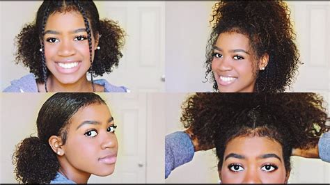 A cute and protective natural hairstyle? 4 EASY and CUTE Hairstyles for Medium Length Curly Hair ...