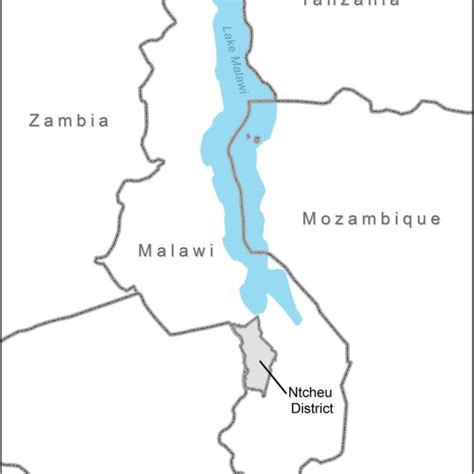 Map Of Malawi Showing Study Site Ntcheu District Download Scientific