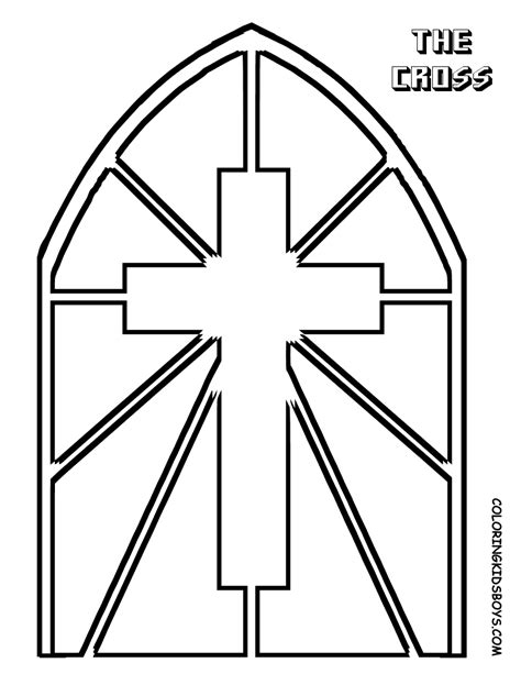 Page with black and white drawing of beautiful medieval gothic window with stained glass and rose for coloring. Pin by Shelli Eagle on Cake and Cookie Decorating | Cross ...