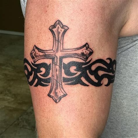 30 Striking Tribal Cross Tattoo Designs Just For You 2024