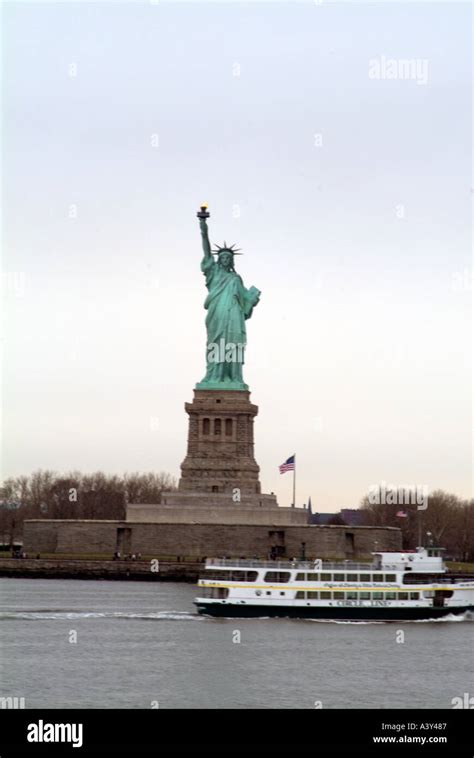 Statue Of Liberty Ferry Boat New York City Stock Photo Alamy