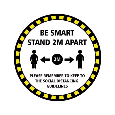 Be Smart Stand 2m Apart Social Distancing Floor Sticker Covid 19