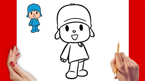 How To Draw Pocoyo Easy Step By Step Drawing Tutorial Youtube