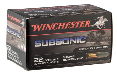 Munitions Subsonic Cal 22 Lr Winchester