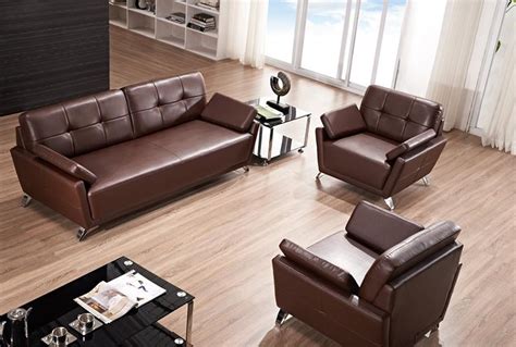 Commercial Brown Leather Sofa Set Furniture Manufacturer Yuanrich