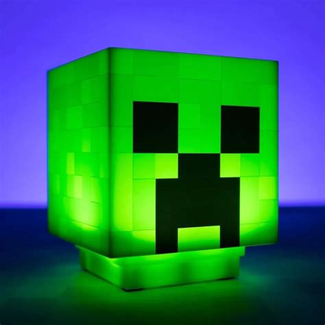 Minecraft Creeper Lampe Dekorationsnatlys Led Lys Med Spillyd