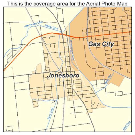 Aerial Photography Map Of Jonesboro In Indiana
