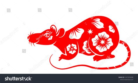 Rat Chinese Zodiac Symbol New Year Stock Vector Royalty Free