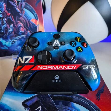 Custom Mass Effect Themed Controller N7 Normandy Xbox Etsy