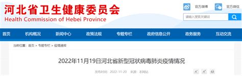 2022年11月19日河北省新型冠状病毒肺炎疫情情况石家庄感染者病例