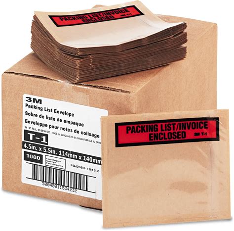 Packing List Envelopes 5 12x4 12 1000bx Clear