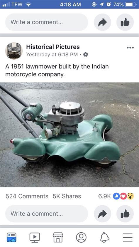Indian Motorcycles Lawn Mower Indian Motorcycle Forum