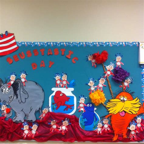 dr seuss characters bulletin board a great way to show character during dr seuss month