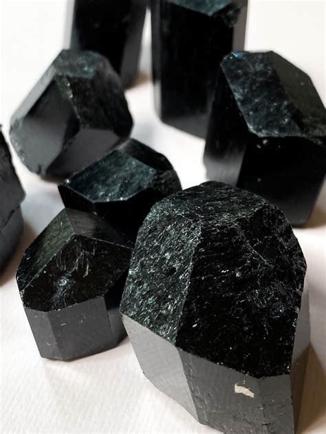 Black Tourmaline Protection Stones With Natural Terminations House Of