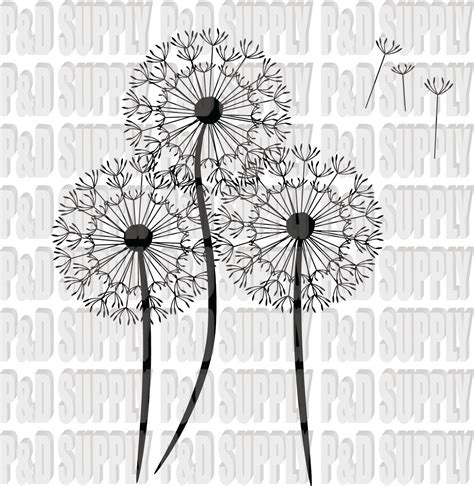 Icons are in line, flat, solid, colored outline, and other styles. Dandelion Flower SVG DXF Digital Cut file for Cricut or