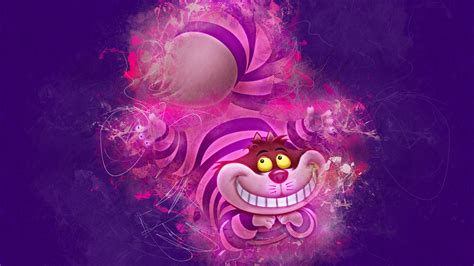 Digital Art Cheshire Cat Cat Alice In Wonderland Smiling Trees HD