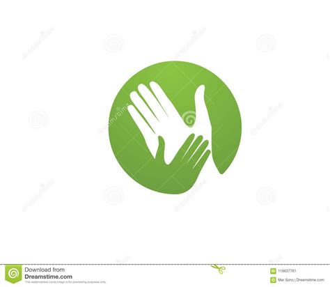 Help Hand Logo And Vector Template Symbols Stock Vector Illustration