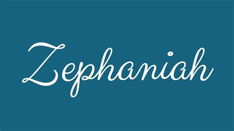 Learn How To Sign The Name Zephaniah Stylishly In Cursive Writing Youtube