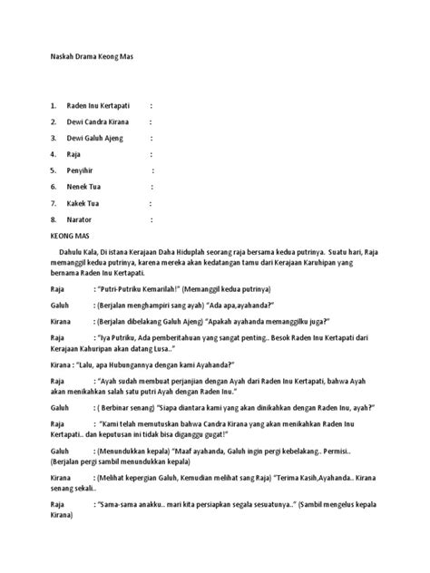 Contoh Naskah Drama Untuk 7 Orang - Contoh Resource