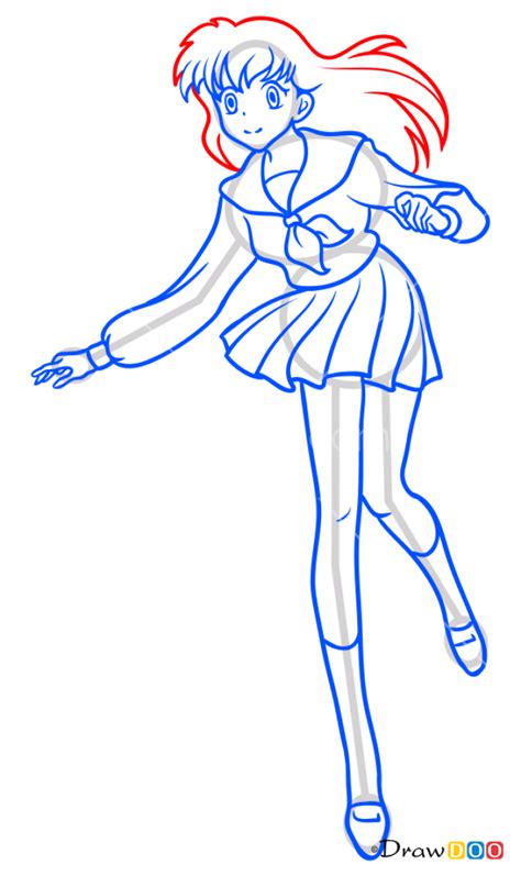How To Draw Kagome Higurashi Anime Girls