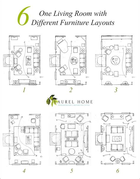 You want to separate these two spaces but open square layout with dining room table. One Living Room Layout - Seven Different Ways! | Living ...