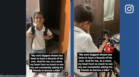 Woman Surprises Son With Brand New Bicycle Watch His Heartwarming Reaction Trending News