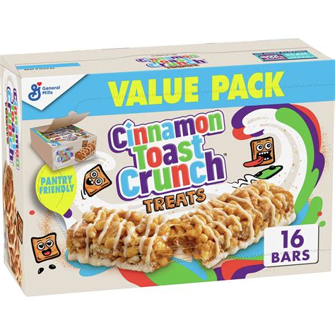 Cinnamon Toast Crunch Breakfast Cereal Treat Bars Snack Bars 16 Ct