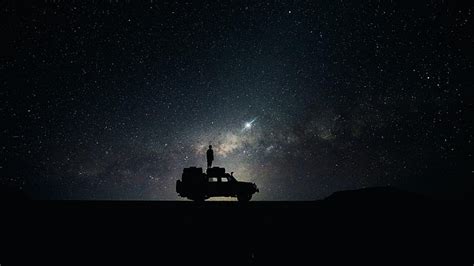 Hd Wallpaper Stars Sky Space Car Milky Way Starry Night