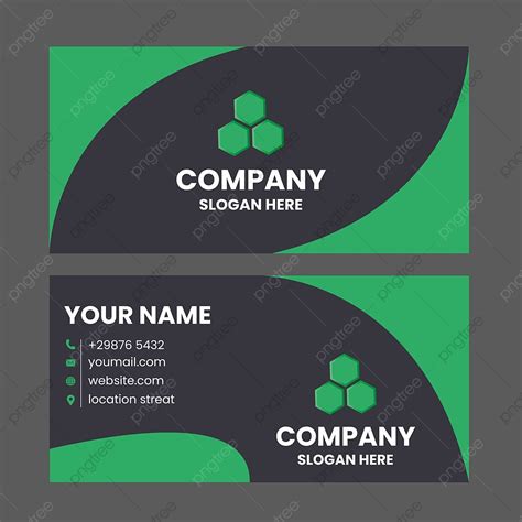 Green And Black Business Card Template Download On Pngtree