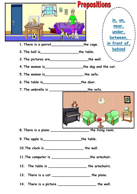 Prepositions Of Place Ficha Interactiva Y Descargable Puedes Hacer Los