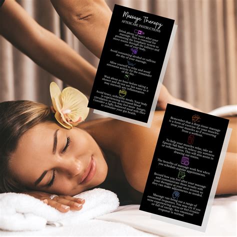 Massage Therapy Aftercare Instruction Card Digital Download Etsy
