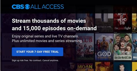 But unlike hulu and netflix, cbs doesn't offer many licensed shows. CBS All Access Free Trial - Start Your 7-Day CBS All ...