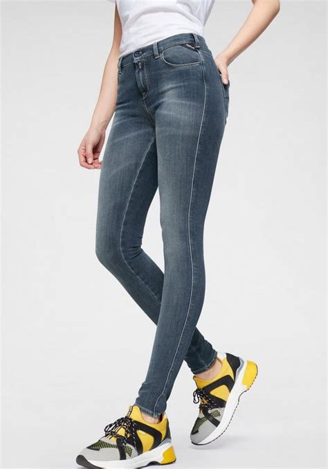 Replay Skinny Fit Jeans Stella Hpf Mit Stickereien Auf Den Gesäßtaschen Online Kaufen Otto