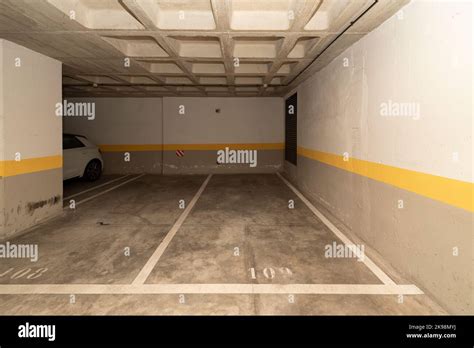 Empty Parking Space In An Urban Residential Housing Building Stock