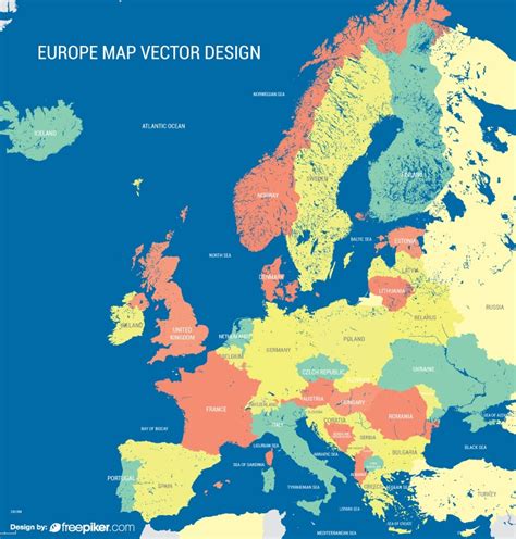 Freepiker Europe Map Vectors Design
