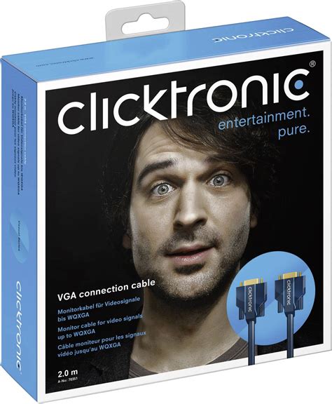 Clicktronic Vga Cable 500 M Blue 70353 Gold Plated Connectors