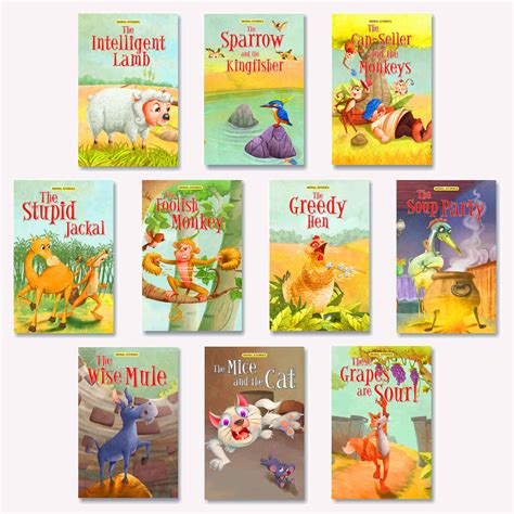 Moral Story Books For Kids Pack Of 10 Books 160 Total Pages