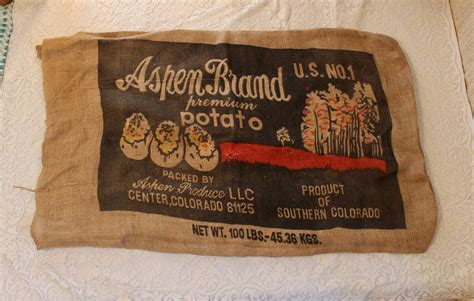 Potato Sack Burlap gunny sack 100 lbs Aspen Brand | Etsy | Potato sack, Gunny, Camp snoopy