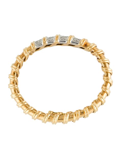 Roberto Coin 18k Diamond Nabucco Wrap Bracelet 18k Yellow Gold Cuff Bracelets Roe29301