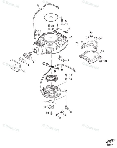 Mercury Outboard 99hp Oem Parts Diagram For Recoil Starter