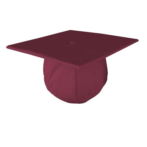 Class Act Graduation Adult Unisex Shiny Graduation Cap Maroon