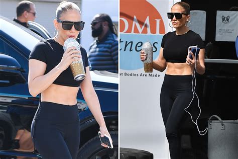Jennifer Lopez 50 Shows Off Toned Tummy In Skin Tight Workout Gear