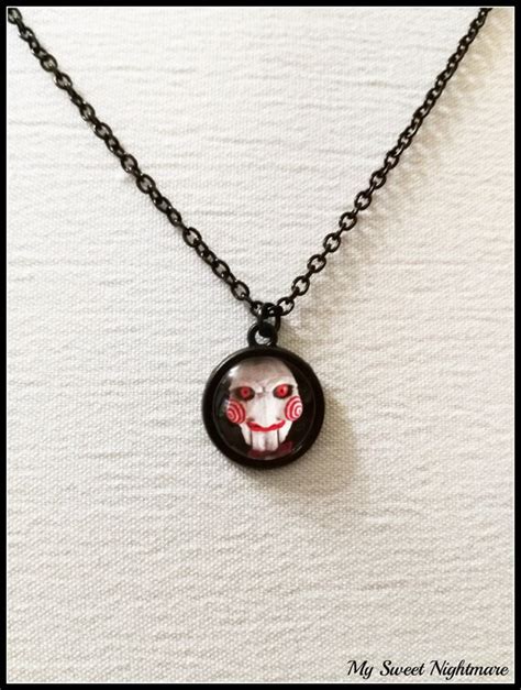 Saw Necklace Jigsaw Pendant Horror Necklace Horror Movie