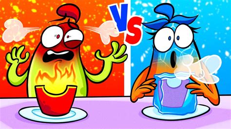 Extreme Hot Vs Cold Challenge Fire Vs Ice By Pear Couple Youtube