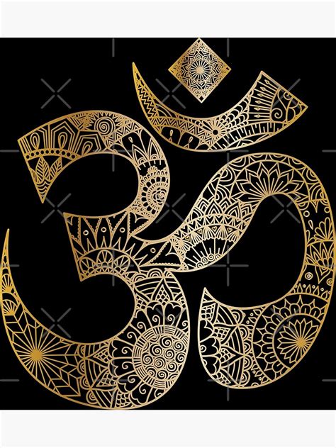 Golden Ohm Symbol Poster By Somjaijaithieng Redbubble
